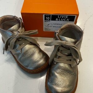 Livie & Luca Kids Metallic Leather Boots